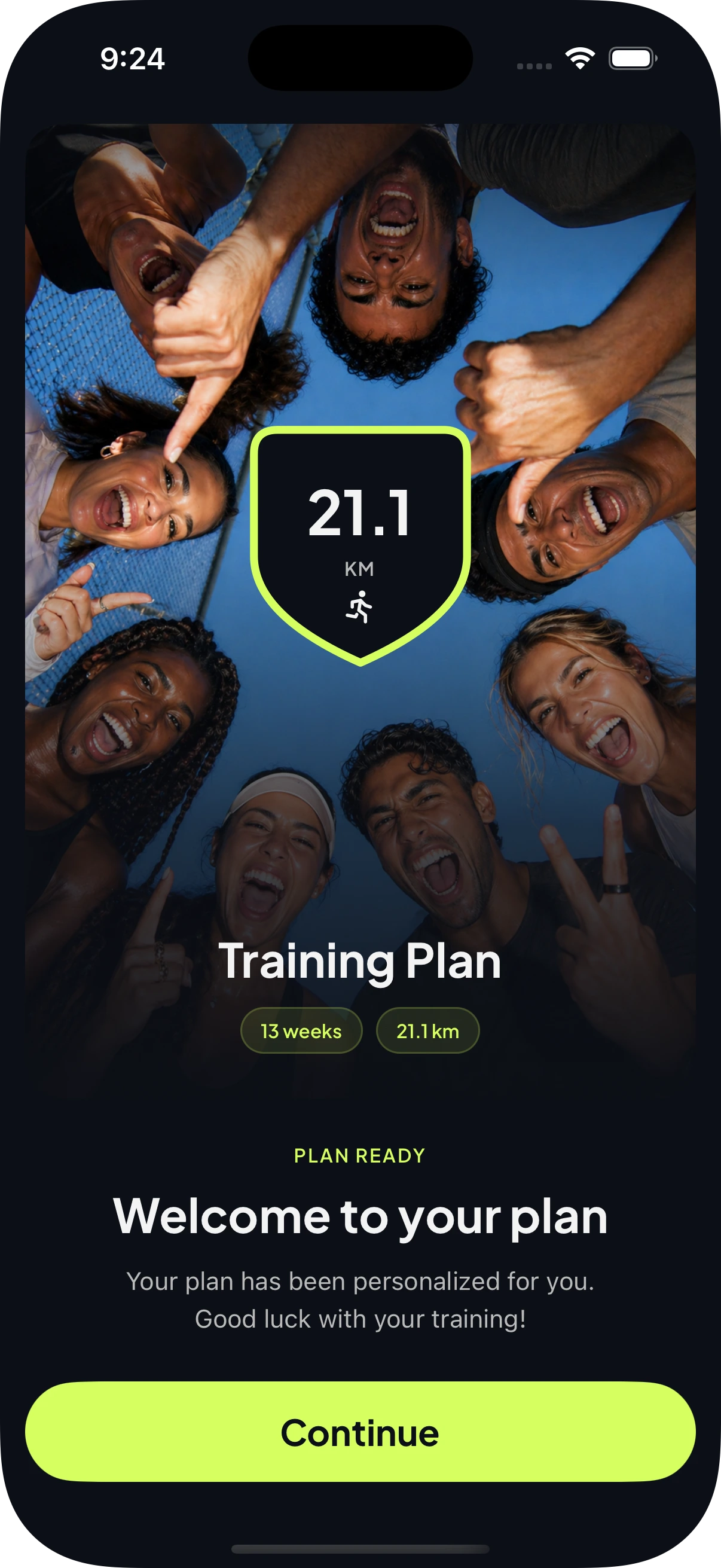 Gritup app: workout detail with intervals and training zones